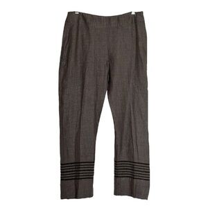 Capritouch 100% Linen Eyelet Detail Tailored Capri Pants Size IT 44 US 10